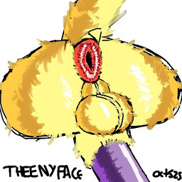 animal_genitalia anus balls big_anus butt detailed_anus fur genital_raphe genitals penis puffy_anus purple_penis raphe_(anatomy) red_anus scrotal_raphe sheath yellow_body yellow_fur theenyface butters_(theenyface) domestic_cat felid feline felis mammal 1:1