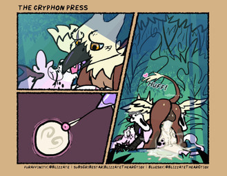 antlers backsack balls beak big_butt bodily_fluids breasts brown_body brown_fur butt butt_jiggle butt_motion cum cum_in_vagina cum_inside cum_splatter cum_while_penetrated duo ejaculation female feral forest forest_background forest_sex from_front_position fur genital_fluids genitals glistening glistening_butt gregory_the_gryphon horn impregnation_request inside internal jiggling loppa_the_jackalope making_out male male/female mating_press messy musk nipples onomatopoeia pawpads paws penetration penis pink_body pink_fur plant saggy_balls sex sound_effects spread_wings tail tail_motion tailwag text thick_thighs thrusting tongue tree vaginal vaginal_penetration vulva wings blizzate mythology avian gryphon jackalope lagomorph leporid mammal mythological_avian mythological_creature rabbit animated comic