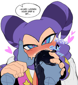 ambiguous_gender big_penis bodily_fluids clothed clothed_ambiguous clothing dialogue disembodied_hand disembodied_penis duo fellatio floating_heart foreplay fully_clothed fully_clothed_ambiguous genitals heart_symbol huge_penis humanoid_genitalia humanoid_hands humanoid_penis jester looking_at_viewer male male/ambiguous noseless onomatopoeia oral oral_penetration penetration penile penis purple_head saliva sex simple_background sound_effects speech_bubble text white_background evilcrispicular nights_into_dreams sega nights_(nights_into_dreams) humanoid nightmaren english_text hi_res