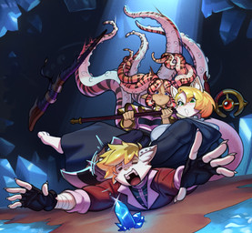 anthro big_breasts big_butt biped blonde_hair breasts butt curvy_figure ear_piercing feet female female_anthro female_humanoid fur hair humanoid_feet male male_anthro piercing plantigrade pseudo_hair short tentacle_hair tentacles tongue white_body white_fur sshurart frieren_beyond_journey's_end coraline_kempt frieren heko_kempt kiko_kempt animal_humanoid aquatic aquatic_humanoid cephalopod cephalopod_humanoid coleoid felid feline humanoid mammal mimic_octopus mollusk mollusk_humanoid octopodiform octopus octopus_humanoid hi_res