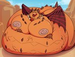 abdominal_bulge anthro areola belly big_belly big_butt big_moobs butt claws fangs hand_on_belly hand_on_moob horn huge_belly huge_butt immobile jewelry licking licking_lips lying male moobs morbidly_obese morbidly_obese_anthro morbidly_obese_male necklace nipples nude obese obese_anthro obese_male on_front open_mouth orange_body orange_scales outside overweight overweight_anthro overweight_male scales sky skyscape solo spikes tail teeth tongue tongue_out vore wings huttsergreywolf activision mythology spyro_reignited_trilogy spyro_the_dragon magnus_(spyro) rescued_dragons_(spyro) dragon mythological_creature mythological_scalie scalie 2024 absurd_res hi_res