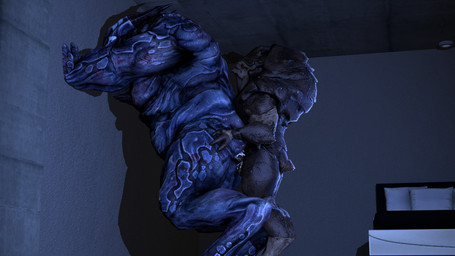 against_surface against_wall anal anal_penetration anus bodily_fluids butt cum cum_in_ass cum_inside duo erection from_behind_position genital_fluids genitals humanoid_genitalia humanoid_on_humanoid humanoid_penis larger_male larger_penetrated larger_sub male male/male male_penetrated male_penetrating male_penetrating_male muscular muscular_male not_furry nude penetration penis sex size_difference smaller_male standing submissive hadronighini bioware electronic_arts mass_effect alien humanoid krogan yahg 16:9 2017 3d_(artwork) digital_media_(artwork) hi_res source_filmmaker_(artwork) widescreen