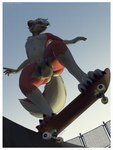 2023 3:4 animal_genitalia anthro balls canid canine canis casual_nudity claws domestic_dog floppy_ears fully_sheathed genitals hair hi_res hydie_(nerdy_hydra) low-angle_view male mammal pose shadow sheath skate_park skateboard skateboarding skipsy solo tail toe_claws vehicle white_hair worm's-eye_view