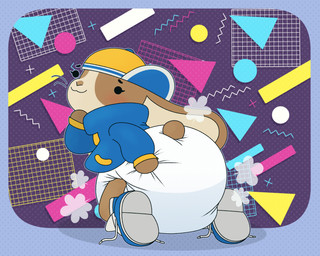 anthro blush brown_body brown_fur circle clean_diaper clothed clothing cotton_tail cross diaper diaper_fetish diaper_squish female flirting flirting_with_viewer footwear fur grid hand_on_diaper hand_on_head hat headgear headwear jacket looking_at_viewer looking_back presenting_diaper rectangle retro retro_artstyle shoelaces shoelaces_untied shoes solo topwear touching_diaper triangle_(shape) white_body white_diaper white_fur tenerius how_to_be_cool peeb_(piemations) lagomorph leporid mammal rabbit absurd_res digital_media_(artwork) hi_res