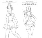 book bottomwear breasts clothed clothing dialogue dress duo female hair human_only midriff navel not_furry shorts text arania the_cabin_in_the_woods_(arania) eveleen_(tcitw) suki_(tcitw) human mammal comic english_text hi_res monochrome