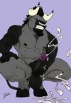 5_fingers abs anthro balls big_balls big_penis biped black_hair black_nipples black_nose black_penis bodily_fluids bodily_fluids_pool bovine_balls bovine_tail clenched_teeth cum cum_on_penis cum_string cumshot ejaculation erection excessive_cum excessive_genital_fluids facial_hair facial_piercing fingers foreskin fur furgonomics furry-specific_piercing genital_fluids genitals glans goatee hair half-closed_eyes hooves horn horn_piercing huge_balls huge_penis humanoid_genitalia humanoid_penis lemon_testicles male masturbation muscular muscular_anthro muscular_male narrowed_eyes nipples nose_piercing nude orgasm orgasm_face penile penile_masturbation penis piercing pubes purple_glans retracted_foreskin septum_piercing simple_background solo teeth thick_penis lion21 european_mythology greek_mythology mythology nodon bovid bovine cattle mammal minotaur absurd_res hi_res