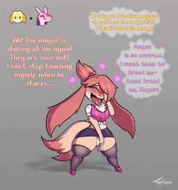2_tails anthro aroused bedroom_eyes being_watched big_breasts biped blush blush_lines bodily_fluids bottomwear breasts cardigan chest_tuft clothing dialogue dipstick_tail dripping drooling dual_persona fangs female fingering fingering_self fingering_through_clothing footwear fur fusion g-string genital_fluids genitals grey_background hair hair_bun hair_over_eye hand_on_face heart_accessory heart_eyes heart_symbol high_heels huge_hips huge_thighs in_heat legwear long_hair looking_at_another markings masturbation masturbation_through_clothing miniskirt multi_tail narrowed_eyes open_mouth open_smile pencil_skirt plump_labia saliva saliva_on_tongue seductive shoes shortstack shortstack_female simple_background skirt smile solo standing stockings tail tail_markings talking_to_self tan_body tan_fur teeth text thick_thighs thigh_highs thong_straps thoughts tongue tongue_out transformation tuft underwear vaginal vaginal_fluid_drip vaginal_fluids vaginal_masturbation vulva wide_hips toby_art animal_crossing nintendo palworld pocketpair isabelle_(animal_crossing) canid canine canis domestic_dog hybrid lovander mammal pal_(species) reptile scalie 2025 digital_drawing_(artwork) digital_media_(artwork) english_text full-length_portrait hi_res portrait signature