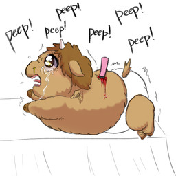 1_horn abuse ambiguous_gender animal_abuse blood blood_from_wound bodily_fluids brown_body brown_fur crying feral fur furniture gore horn lying neonate on_front open_mouth overweight overweight_ambiguous pain shaking side_view snot solo stab table tail tears text trembling white_horn wings wounded young young_ambiguous young_feral yellowcottoncandy030 fluffy_pony mythology equid equine fluffy_pony_(species) mammal mythological_creature mythological_equine winged_unicorn 1:1 2025 digital_drawing_(artwork) digital_media_(artwork) english_text hi_res