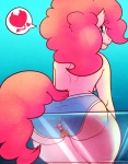 against_surface anthro anthrofied ass_on_glass avian beak big_butt big_hair bird blue_eyes breasts butt butt_crush clothed clothing cutie_mark duo earth_pony equid equine female friendship_is_magic fur gilda_(mlp) glass gryphon hair hasbro heart_symbol hi_res horse long_hair looking_down macro mammal my_little_pony mythological_avian mythological_creature mythology on_glass on_surface panties pink_body pink_fur pink_hair pinkie_pie_(mlp) pony sitting size_difference smile sweetcreamfizz topless underwear wide_hips