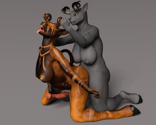 abdominal_bulge ahegao ambiguous_penetration animal_genitalia animal_penis anthro areola arm_markings arm_pull arm_stripes bent_arm big_breasts big_penis black_body black_breasts black_fur black_hooves bovine_ears breasts brown_body brown_fur brown_skin chest_markings cloven_hooves colored_nails curled_horn duo equine_genitalia equine_penis erect_nipples facial_piercing flaccid from_behind_position fur genital_piercing genitals grey_areola grey_background grey_body grey_breasts grey_nipples grey_skin gynomorph gynomorph/gynomorph gynomorph_penetrated gynomorph_penetrating gynomorph_penetrating_gynomorph gynomorph_penetrating_intersex holding_penis hooves horn horn_grab intersex intersex/intersex intersex_penetrated intersex_penetrating intersex_penetrating_gynomorph intersex_penetrating_intersex kneeling looking_pleasured markings medial_ring multicolored_body multicolored_fur nails natural_breasts nipples nose_piercing nose_ring nude open_mouth orange_nipples penetration penis penis_piercing piercing pink_nails pink_penis prince_albert_piercing prison_guard_position red_eyes ring_piercing sex simple_background solo spots spread_legs spreading stinger stinger_tail tail tail_around_penis tail_fetish tail_play tail_reach_around tongue tongue_out tuft two_tone_body two_tone_fur wide_hips yellow_eyes earthclan3d mino_(earthclan) salem_(earthclan) bovid hybrid mammal 3d_(artwork) 5:4 digital_media_(artwork)