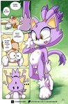 anthro clothing confusion ellipsis feet female flat_chested footwear genitals loli nipples nude open_mouth pussy smile socks speech_bubble standing surprise tail text toes young young_female ichduhernz sega sonic_the_hedgehog_(series) blaze_the_cat cream_the_rabbit domestic_cat felid feline felis lagomorph leporid mammal rabbit 2025 absurd_res comic english_text hi_res