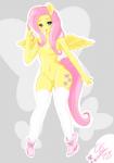 anthro anthrofied biped blush breasts clothing equid equine feathered_wings feathers female fluttershy_(mlp) footwear friendship_is_magic genitals hair hasbro hi_res high_heels legwear makeup mammal my_little_pony mythological_creature mythological_equine mythology nenerhea nipples nude pegasus pink_hair pussy shoes small_breasts solo stockings thick_thighs wings yellow_body yellow_feathers