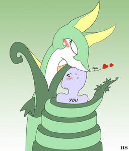 bestiality bodily_fluids coiling dominant dominant_female dominant_feral duo eyes_closed female feral feral_dominating_human heart_symbol human_on_feral interspecies kissing larger_dom larger_female male male/female pokephilia simple_background size_difference smaller_male sweat tail wrap hoodie_stalker nintendo pokemon anon generation_5_pokemon human mammal pokemon_(species) reptile scalie serperior 2019 hi_res