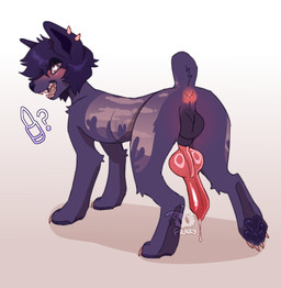 animal_genitalia animal_penis anus aroused blush bodily_fluids canine_genitalia canine_penis dripping feral feral_with_hair genital_fluids genitals glistening glistening_genitalia glistening_penis hair male open_mouth open_smile paws penis piercing precum precum_drip slim smile solo standing frazy canid canine mammal hi_res