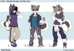 anthro blue_eyes clothing footwear hair male shoes solo standing longdanger canid canine canis domestic_dog husky mammal nordic_sled_dog spitz 2020 digital_media_(artwork)