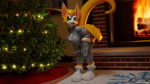 anthro big_butt breasts butt butt_jiggle cleavage_cutout clothing cutout dancing female fireplace fur glitch holidays jiggling leggings legwear looking_at_viewer membrane_(anatomy) membranous_wings orange_body orange_fur solo sweater topwear wings winter_clothing solitarybagel christmas dust:_an_elysian_tail fidget_(elysian_tail) bat mammal nimbat 16:9 3d_(artwork) animated blender_(artwork) digital_media_(artwork) hi_res loop no_sound short_playtime webm widescreen