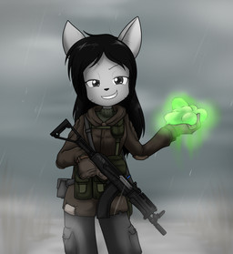 ak-105 ak_platform anthro assault_rifle black_hair clothing eyelashes female fingers fur gloves grey_body grey_eyes grey_fur gun hair handwear holding_artifact holding_gun holding_object holding_ranged_weapon holding_weapon jacket long_hair looking_at_viewer outside radioactive raining ranged_weapon rifle simple_background simple_eyes slime smile solo standing teeth topwear weapon whiskers sandwich-anomaly s.t.a.l.k.e.r. vanessa_(sandwich-anomaly) domestic_cat felid feline felis mammal 2020 digital_media_(artwork)