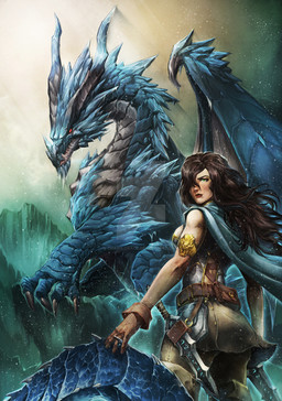 5_fingers ambiguous_gender black_hair claws duo female feral fingers hair horn membrane_(anatomy) membranous_wings scales spines teeth wings chaos-draco european_mythology mythology dragon human mammal mythological_creature mythological_scalie scalie western_dragon 2015 digital_media_(artwork)