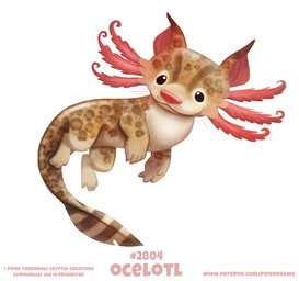 ambiguous_gender beady_eyes black_eyes brown_body feral humor looking_at_viewer pink_body pun simple_background smile solo tan_body text visual_pun white_background piper_thibodeau amphibian aquatic axolotl felid feline hybrid leopardus mammal mole_salamander ocelot salamander digital_media_(artwork) digital_painting_(artwork) english_text painting_(artwork) url