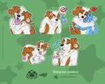 angry anthro beverage bubble_tea duo male matcha_(tea) solo sticker tail tail_motion tailwag telegram_sticker naoto ghostbusters bird_dog canid canine canis cocker_spaniel domestic_dog hunting_dog mammal spaniel 5:4 hi_res multiple_images