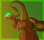 anthro anus big_butt butt feces male pooping puffy_anus scatplay solo archenarie kairos_(archenarie) sergal absurd_res hi_res