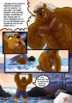 angry anthro beach bear blood bodily_fluids bongo_(dad) brown_body brown_fur clothed clothing comic crying dialogue duo father_(lore) father_and_child_(lore) father_and_son_(lore) first_aid_kit fur hair hi_res kyllo_(son) male mammal medical_instrument muscular muscular_anthro muscular_male nipples nosebleed open_mouth parent_(lore) parent_and_child_(lore) parent_and_son_(lore) pecs sad scientific_instrument sea seaside son_(lore) spanish_text tears text topless translated translation_check water yasser