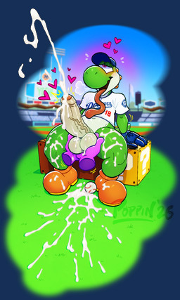 4_fingers ?_block ambiguous_gender anthro ball ball_fondling balls baseball_(ball) baseball_glove baseball_stadium baseball_uniform blue_clothing blue_hat blue_headwear blush bodily_fluids bottomless bottomless_anthro bottomless_male breath clothed clothing countershading cum cum_on_grass cum_on_ground cumshot disembodied_hand dripping ejaculation empty_block erection fingers flying_sweatdrops fondling footwear foreskin genital_fluids genitals glans grass green_body green_eyes hat headgear headwear heart_eyes heart_symbol hearts_around_head humanoid_genitalia humanoid_penis long_tongue male male/ambiguous navel non-mammal_balls non-mammal_navel open_mouth orange_clothing orange_footwear orange_shoes orange_spines orgasm orgasm_face penile penis plant public purple_hands red_glans shoes sitting_on_object solo solo_focus sportswear stadium sweat sweatdrop tongue tongue_out uniform vein veiny_penis white_body white_countershading conditional_dnp poppin los_angeles_dodgers mario_bros mlb nintendo yoshi_(character) green_yoshi yoshi 2026 3:5 alpha_channel colored dated digital_drawing_(artwork) digital_media_(artwork) hi_res signature