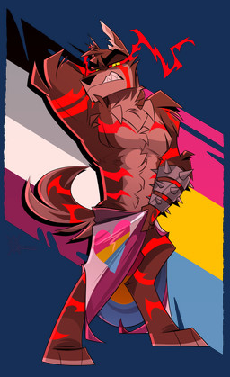 3_toes anthro arm_markings black_nose chest_markings covering covering_self facial_markings feet fur head_markings hindpaw leg_markings lgbt_pride male markings muscular muscular_anthro muscular_male nude nude_anthro nude_male panromantic_pride_colors paws pride_color_flag red_body red_fur red_markings simple_background solo standing tail tail_markings teeth toes transparent_background thewandie hellaverse helluva_boss lgbt_pride_month mythology fan_character havok_the_hellscarred canid canid_demon canine demon hellhound mammal mythological_canine mythological_creature absurd_res alpha_channel hi_res