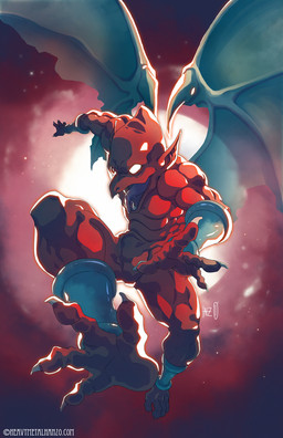 anklet anthro bracelet empty_eyes fangs featureless_chest featureless_crotch feet humanoid_pointy_ears jewelry male membrane_(anatomy) membranous_wings nude open_mouth pointy_ears solo teeth tongue tongue_out wings heavymetalhanzo capcom demon's_crest gargoyle's_quest ghosts_'n_goblins firebrand demon gargoyle red_arremer hi_res