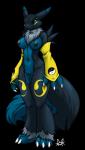 2018 alpha_channel alternate_color anthro areola armwear bandai_namco bellbottom_fur breasts bridal_gauntlets canid canine chest_tuft clothing digimon digimon_(species) fan_character female fur furball genitals mammal nipples pussy renamon simple_background solo tail transparent_background tuft vulpamon vulpamon_x