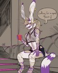 anthro beverage clothing container crop_top cup femboy fur fur_markings looking_at_viewer male markings seducing_viewer shirt sitting solo topwear redmok felid feline humanoid hybrid lagomorph mammal 4:5 hi_res