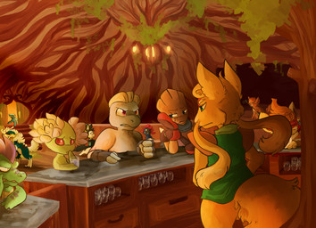 bar black_body black_fur blue_body blue_eyes blue_fur blue_scales blush bottomless boxing_gloves brown_body brown_skin clothed clothing container cup ear_piercing eye_scar eyebrows facial_scar featureless_hands fingerless_gloves flower_(anatomy) fur glass glass_container glass_cup gloves green_body green_clothing green_eyes green_topwear grey_body grey_eyes grey_skin group hand_on_head handwear head_tuft inside markings moss orange_body orange_fur piercing pink_eyes plant red_body red_eyes red_fur scales scar scarf topless topwear tuft whiskers white_body white_fur yellow_body yellow_fur yellow_markings 1apple-fox1 nintendo pokemon tales_of_tabira background_character brimlad_(viridigee) caslon_(ardysqrrl) gnarl_(raindare) marble_(shellyochunks) vander_(shellyochunks) bellossom electrike elemental_creature elemental_humanoid emolga flora_fauna generation_1_pokemon generation_2_pokemon generation_3_pokemon generation_4_pokemon generation_5_pokemon generation_7_pokemon hitmonchan humanoid kadabra lycanroc machoke midnight_lycanroc plant_humanoid pokemon_(species) shiny_pokemon totodile vulpix weavile 2017 hi_res