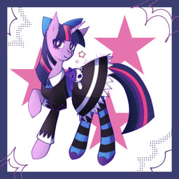 alternative_fashion clothing dress female feral goth gothic_lolita horn j-fashion legwear lolita_(fashion) plushie simple_background solo star stockings lipona friendship_is_magic hasbro my_little_pony mythology panty_and_stocking_with_garterbelt stocking_anarchy twilight_sparkle_(mlp) domestic_cat equid equine felid feline felis mammal mythological_creature mythological_equine unicorn 1:1 hi_res