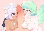 big_penis bodily_fluids cum female female_on_human first_person_view genital_fluids genitals human_pov male male/female male_pov penis tanned_skin detsu miss_kobayashi's_dragon_maid kanna_kamui human mammal pixie absurd_res hi_res