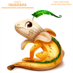 ambiguous_gender banana brown_eyes feral food fruit humor leaf plant pun simple_background smile solo sprawling_gait visual_pun white_background piper_thibodeau elemental_creature flora_fauna food_creature iguana iguanid living_fruit lizard reptile scalie 1:1 digital_media_(artwork) digital_painting_(artwork) painting_(artwork) pillarbox