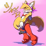 anthro bulge clothed clothing cosplay crossdressing crossover_cosplay crossplay ear_piercing ear_ring femboy flashing genitals kerchief looking_at_viewer male penis piercing ring_piercing solo jimnydaisuki sega shantae:_and_the_pirate's_curse shantae_(series) sonic_the_hedgehog_(series) wayforward miles_prower shantae censored crossover