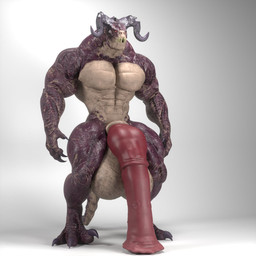 animal_genitalia animal_penis anthro balls big_balls big_flare big_muscles big_penis black_claws black_horn claws equine_genitalia equine_penis flaccid flared_penis genitals horn huge_balls huge_muscles huge_penis hybrid_genitalia hybrid_penis hyper hyper_balls hyper_genitalia hyper_penis knot knotted_equine_penis knotted_penis male medial_ring muscular muscular_male nude penis presenting presenting_penis red_body red_penis red_scales scales simple_background solo standing tan_balls tan_body tan_scales three-quarter_view white_background snekkuu fallout microsoft vleischak deathclaw reptile scalie 1:1 2025 3d_(artwork) digital_media_(artwork) hi_res sequence