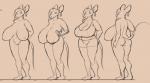 anthro big_breasts breasts butt cleavage clothed clothing ear_piercing female huge_breasts nipples nude piercing skimpy solo ritts pepper_ackerman mammal murid murine rat rodent hi_res