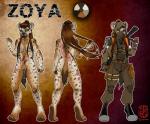 abs animal_genitalia anthro areola black_pseudo-penis female gas_mask genitals gun lichtenberg_scar mask pseudo-penis pussy ranged_weapon rifle scar solo weapon sorabito s.t.a.l.k.e.r. zoya_(cloakedthief) hyena mammal spotted_hyena model_sheet