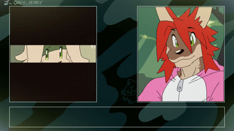 5_fingers anthro biped clothed clothing duo eyebrow_through_hair eyebrows fingers gesture hair hand_gesture humor male text thumbs_up translucent translucent_hair dahecksajerry konami metal_gear akito_(dahecksajerry) canid canine lagomorph leporid mammal rabbit 16:9 animated english_audio english_text hi_res long_playtime sound video widescreen