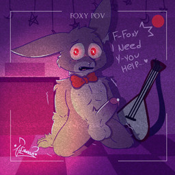 anthro balls bodily_fluids electric_guitar embarrassed erection first_person_view genital_fluids genitals guitar male musical_instrument plucked_string_instrument precum solo string_instrument text alexboom11 five_nights_at_freddy's scottgames bonnie_(fnaf) lagomorph leporid mammal rabbit 1:1 hi_res