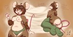 anthro beverage big_butt blush body_blush butt candy chocolate clothing coffee dessert eyewear female food glasses legwear obese overweight panties solo thigh_highs underwear liquid_cacao mousespresso flurry_frappetia mammal mouse murid murine rat rodent absurd_res hi_res