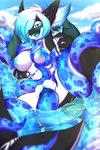 anthro blue_eyes blue_nipples blue_pussy blue_tentacles bodily_fluids breasts coiling consentacles female fin genital_fluids genitals nipples penetration pussy restrained sex sharp_teeth solo spotted_tentacles spread_legs spreading tail teeth tentacle_sex tentacles vaginal vaginal_fluids vaginal_penetration water wet rainbowscreen mythology penelope_(rainbowscreen) cetacean dolphin dragon hybrid mammal marine mythological_creature mythological_scalie oceanic_dolphin orca scalie toothed_whale 2016 2:3 absurd_res digital_media_(artwork) hi_res shaded