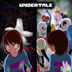 ambiguous_gender anthro blonde_hair blood blue_clothing blue_sweater blue_topwear bodily_fluids bone clothing death eye_patch eyewear female fur glasses group hair horn male pattern_clothing pattern_sweater pattern_topwear red_eyes scarf skeleton smile striped_clothing striped_sweater striped_topwear stripes sweater topwear weapon white_body white_fur unknown_artist undertale undertale_(series) alphys asgore_dreemurr asriel_dreemurr chara_(undertale) flowey_the_flower frisk_(undertale) papyrus_(undertale) sans_(undertale) toriel undyne animated_skeleton aquatic boss_monster_(undertale) bovid caprine goat human mammal reptile scalie undead 1:1