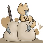 anthro big_breasts big_butt breast_squish breasts butt curvy_figure disembodied_hand duo female gun huge_breasts huge_butt machine military ranged_weapon shotgun soldier squish voluptuous warrior weapon felestell private_booze_(felestell) domestic_cat felid feline felis mammal robot 1:1 hi_res