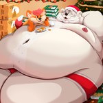 anthro armpit_hair belly belly_squish big_butt big_cheeks biped body_hair bulge butt chubby_cheeks cookie feederism food fupa gainer holidays male male_anthro milk moobs nipples obese obese_anthro obese_male overweight overweight_anthro overweight_male slightly_chubby slightly_chubby_male squish submissive weight_gain t_cayoti christmas santa_claus tharos_(t_cayoti) bear canid canine canis coyote mammal 1:1 absurd_res hi_res