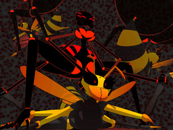4_arms 4_legs 6_eyes animal_genitalia antennae_(anatomy) anthro anthro_dominating_anthro anthro_on_anthro arched_back arm_grab arthropod_abdomen arthropod_abdomen_cloaca arthropod_abdomen_genitalia arthropod_abdomen_penetration big_breasts biped breast_squish breasts chelicerae cloaca duo exoskeleton eyelashes eyes_closed female female/female female_dominating_female female_penetrated female_penetrating female_penetrating_female female_raping_female flapping_wings forced genitals head_grab mandibles multi_arm multi_eye multi_limb multiple_angles non-mammal_breasts penetration pinned pinned_to_ground predator/prey prey_penetrating_predator quadruped rape segmented_body sex small_waist squish stinger stinger_in_pussy struggling trying_to_escape wasp_waist wasp_wings pinkmoth spider_(pinkmoth) wasp_(pinkmoth) arachnid arthropod hymenopteran insect spider wasp 2026 3d_(artwork) 3d_animation 4:3 animated digital_media_(artwork)