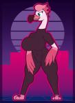 anthro camel_toe clothing female solo tight_clothing ikakins rayleigh_(ikakins) avian bird flamingo absurd_res hi_res