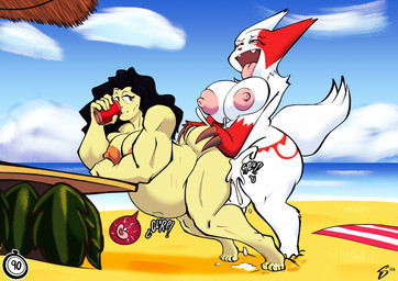 anthro anthro_penetrating anthro_penetrating_human areola balls beverage beverage_can big_breasts bodily_fluids breasts casual_impregnation cum cum_in_vagina cum_inflation cum_inside cute_fangs duo fangs female female_human female_penetrated from_behind_position genital_fluids genitals gynomorph gynomorph/female gynomorph_anthro gynomorph_on_human gynomorph_penetrating gynomorph_penetrating_female heart_symbol huge_breasts human_on_anthro human_penetrated impregnation inflation intersex intersex/female intersex_anthro intersex_on_human intersex_penetrating intersex_penetrating_female interspecies narrowed_eyes navel nipples nude nude_anthro nude_female nude_gynomorph nude_human orange_areola orange_nipples orgasm_face outie_navel outside_sex ovum ovum_with_heart penetration pink_areola pink_nipples platform_standing_doggystyle sex sex_on_the_beach soda sperm_cell standing_doggystyle teeth tongue tongue_out vaginal vaginal_penetration squealydealy nintendo pokemon generation_3_pokemon human mammal pokemon_(species) zangoose hi_res trans_(lore) trans_woman_(lore)