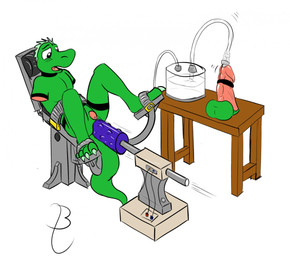 amputee anal bound detachable detachable_arms detachable_penis dildo disability fucking_machine genitals machine male milking_machine modular penile penis penis_milking sex_toy solo urethral brave_ulysses ulysses_(brave_ulysses) scalie